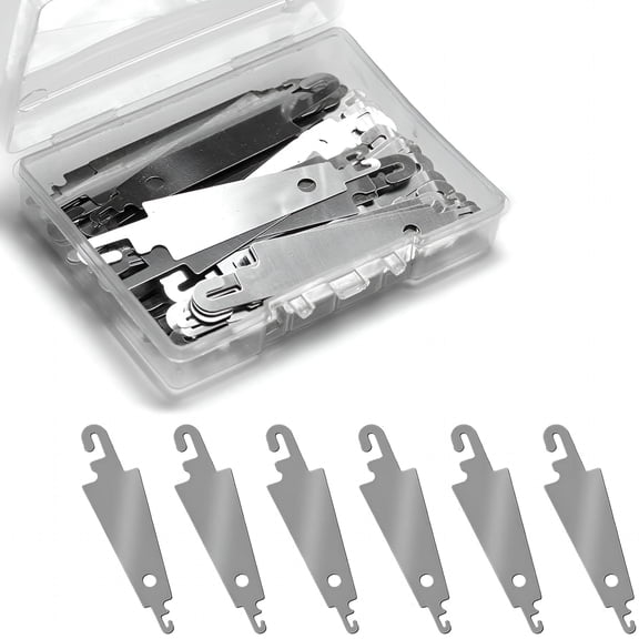 TUWAFE 60Pcs Stainless Steel Needle Threader Embroidery Cross Stitch Needle-Threading Tools for Large Eye Needles Hand DIY Sewing with Clear Box for Keep it in Place