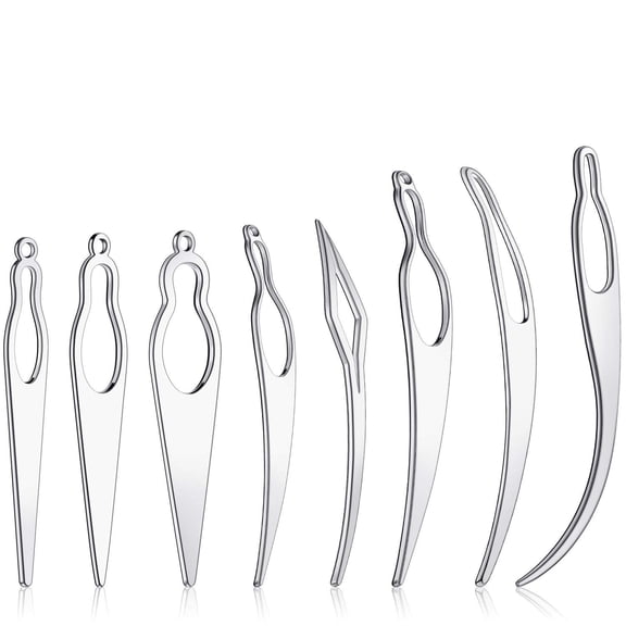 TUWAFE 8 Pcs Interlocking Tool for Locs Retighten Tool for Dreadlocks Interlocks Crochet Braiding Hair Tightening Maintaining Extensions Accessory(Silver) Professional Interlocking Tool for Locs