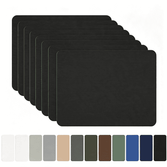 TUWAFE 8 Pieces 7.87 X 5.9 Inch Nylon Repair Patches Nylon Fabric Patch Self-Adhesive Fabric Repair Tape Waterproof Lightweight Outdoor Gear Patch Kit for Down Jacket Clothing Tent Bag (Black)