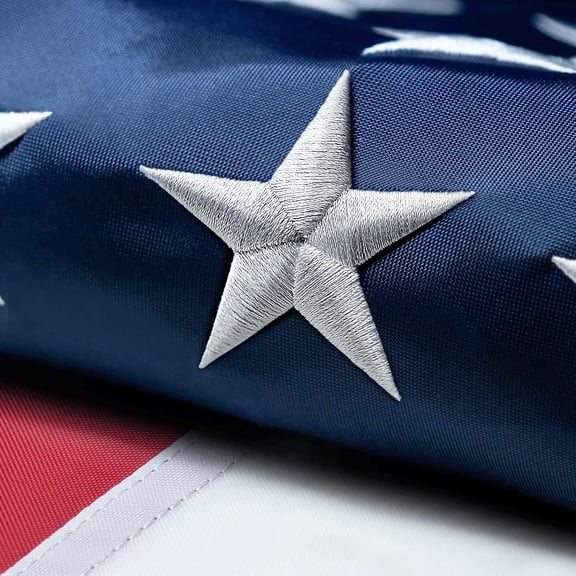 TUWAFE American Flag 2X3 Ft Outdoor, Heavy Duty High Wind Us Flag for Outside | Embroidered Stars, Sewn Stripes, Brass Grommets, Indestructible Tough Usa Flags