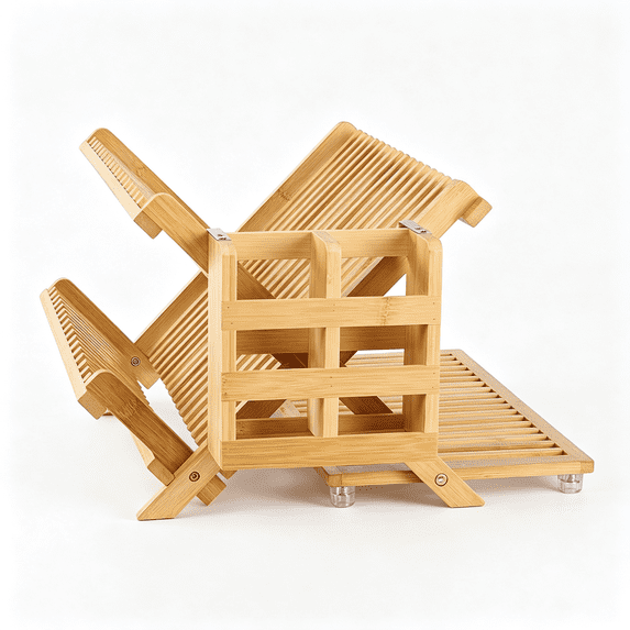 Wooden Rack Png TUWAFE Bamboo Wooden Dish Rack, Wooden Dish Drying Drainer Rack | 3 ...