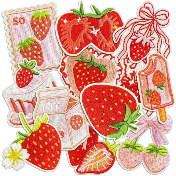TUWAFE Boho Girly Iron on Patches,Cute Embroidery Applique Patch,Diy Decorative Heat Press Patches for Jeans Jackets Clothing Backpacks Hats Cute Iron on Patches (Boho4 12 Pcs)