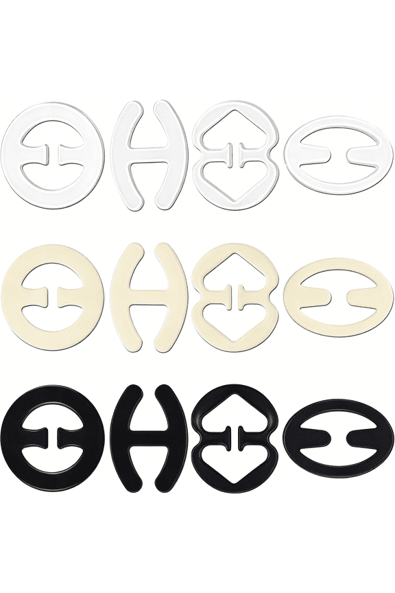 Bra Strap Clips,12Pcs Bra Clips for Back,Anti-Slip Bra Clips Holder,Buckles Cleavage Control Clips for Bra