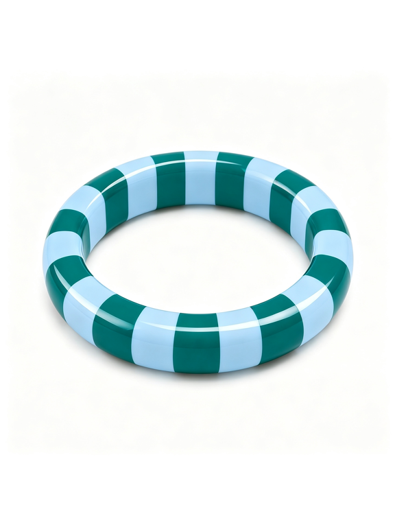 Candy Resin Bangles Double-Color Bracelets for Women Colorful Acrylic Bangles Summer Beach Jewelry Accessories Colorful Resin Bracelet Trendy Candy Bracelets for Women