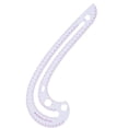 thumbnail image 1 of TUWAFE Clothing Patterning Ruler Sew French Curve Ruler Metric Shaped Plastic Sewing Tools Include Curve Ruler Triangular Ruler Tracing Wheel for Beginners Tailors Designers Clear, 1 of 7