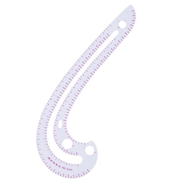 TUWAFE Clothing Patterning Ruler Sew French Curve Ruler Metric Shaped Plastic Sewing Tools Include Curve Ruler Triangular Ruler Tracing Wheel for Beginners Tailors Designers Clear