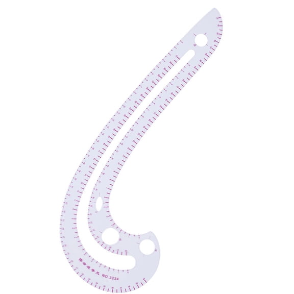 TUWAFE Clothing Patterning Ruler Sew French Curve Ruler Metric Shaped Plastic Sewing Tools Include Curve Ruler Triangular Ruler Tracing Wheel for Beginners Tailors Designers Clear