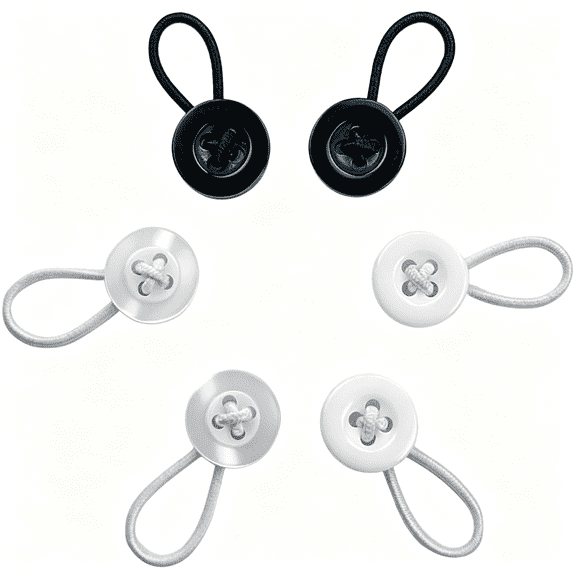 TUWAFE Collar Extenders for Shirts Soft Elastic Neck Relief Tight Collars for Dress Shirts Button Expanders (Wide Edge MIX-6Pcs)