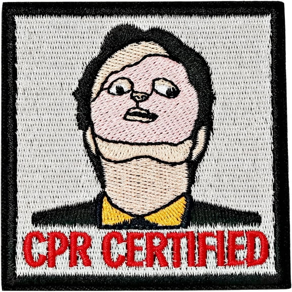 TUWAFE Cpr Certified Patch, 1 Pc Embroidered Morale Patch with Hook Fastener Backing, Funny Meme Patches for Backpacks, Vests, Jackets, Jeans, Hats, Embroidered Patches