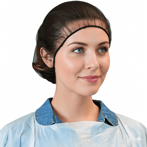 TUWAFE Disposable Hair Net Caps, Breathable Honeycomb Nylon Mesh for Kitchen, Bakery, Food Processing, Restaurant Lab Use, Hair Nets for Food Service Workers