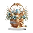 thumbnail image 1 of TUWAFE Easter Bunny Eggs Decorations,2D Acrylic Flat Home Tabletop Ornaments for Easter Holiday Parties Decoration, 1 of 7
