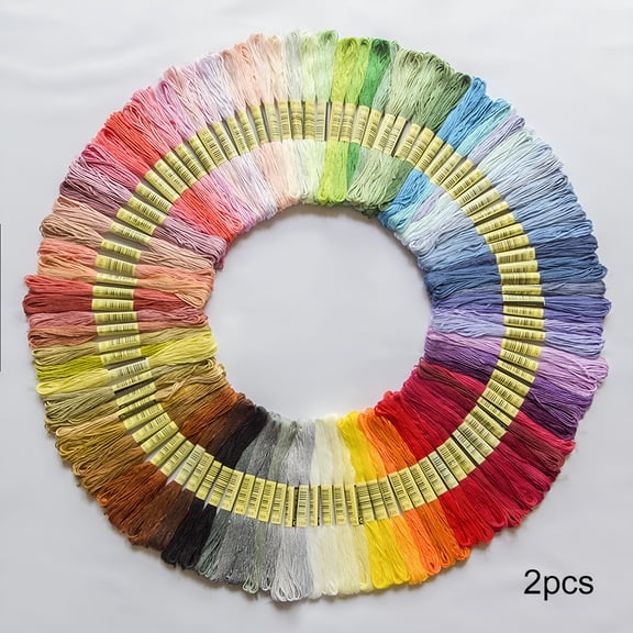 TUWAFE Embroidery Floss 240 skeins 100 Egyptian Long-Staple Cotton Cross Stitch Threads - Friendship Bracelets String - Mercerized Crafts Floss Total 1920M 8M/pc 24pcs/Bag 10 packages