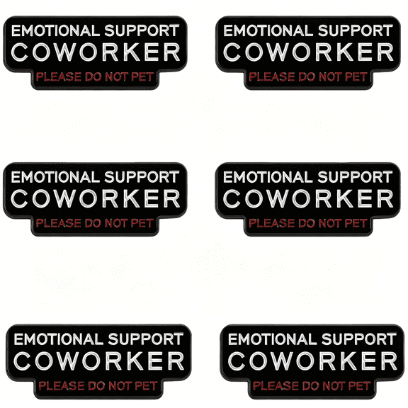 TUWAFE Emotional Support Coworker Pin,Please Do Not Pet Office Enamel Pin Funny Humor Lapel Backpack Coat Bag Lapel Pins