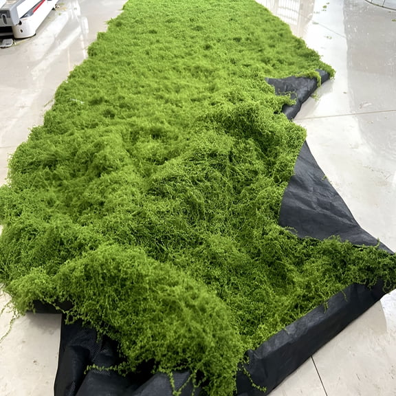 TUWAFE Fake Moss Mat Artificial Moss Roll - 12" x 71"Cloud Soft Feel Moss Table Runner for Decor, Faux Grass Mat for Crafts, DIY Fairy Garden, Wedding & Party Decorations (Realistic Green: 30x180cm)