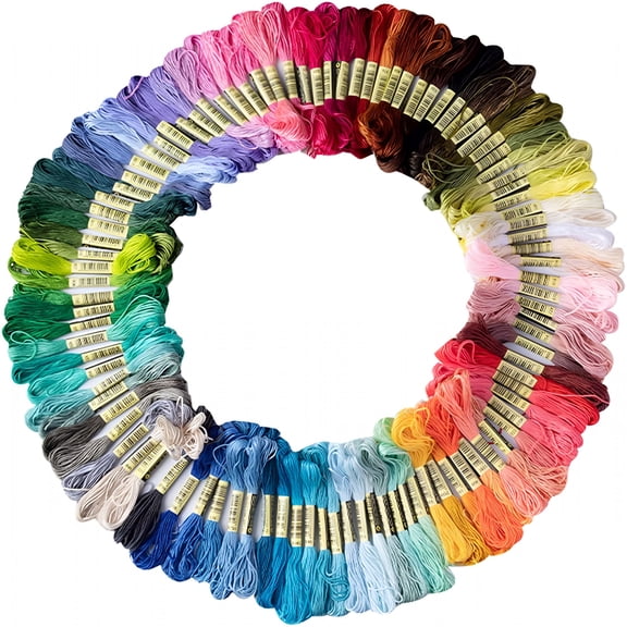 TUWAFE Friendship Bracelet String 50 Skeins Rainbow Color Embroidery Floss Cross Stitch Embroidery Thread Cotton Floss Bracelet Yarn, Craft Floss