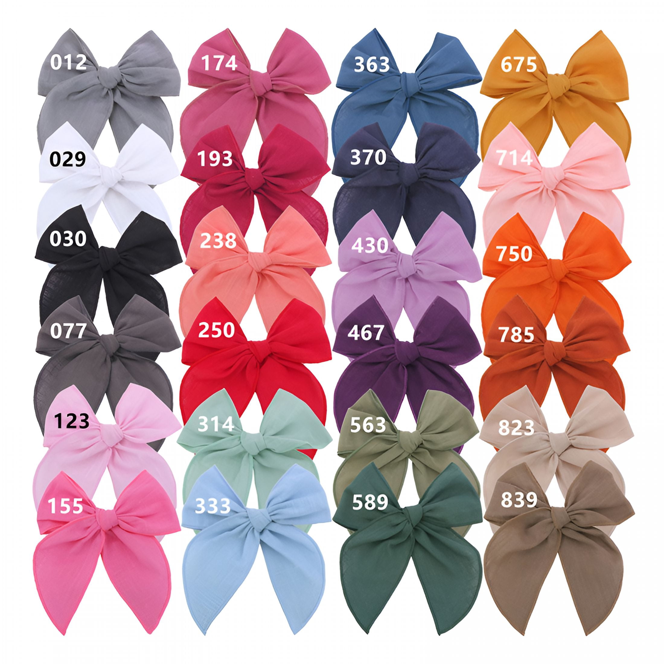 TUWAFE Girls Hair Bows Cotton Linen Alligator Hair Clips Or Little Girls Toddlers Kids Neutral Handmade Hair Accessories-5.5” Bow
