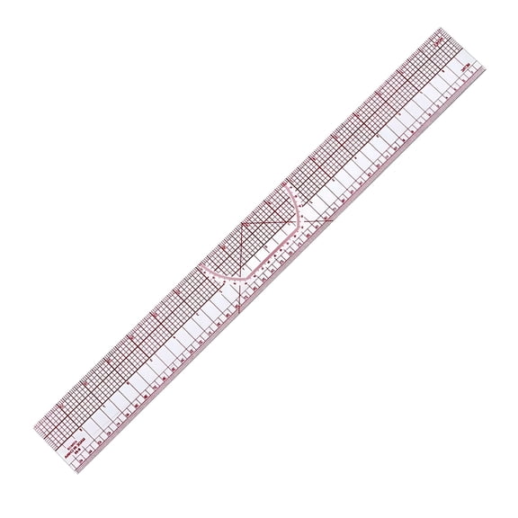 TUWAFE Grading Ruler, Sewing Rulers, Clear 18" Metric And" Garment Ruler, Tailor Ruler for Pattern Maker for Sewing, Quilting, Dressmaking, Crafting