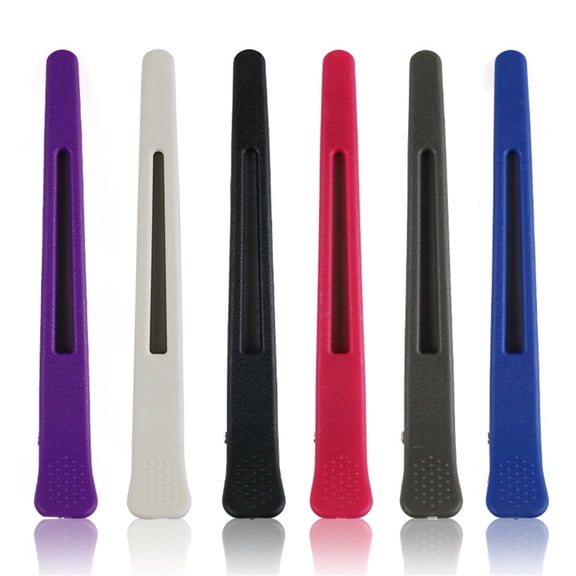 TUWAFE Hair Clips for Styling, Alligator Hair Clips, 6 Pcs Hair Sectioning Clips Non Slip Duck Billed Hair Clips with Silicone Band for Styling Sectioning for Hairdresser, Women, Men
