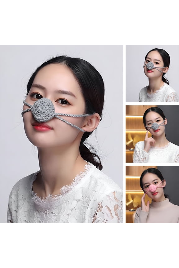 Handmade Winter Nose Warmer Extra Soft High Elastic Adjustable Cold Resistant Wool Nose Cover Accessories