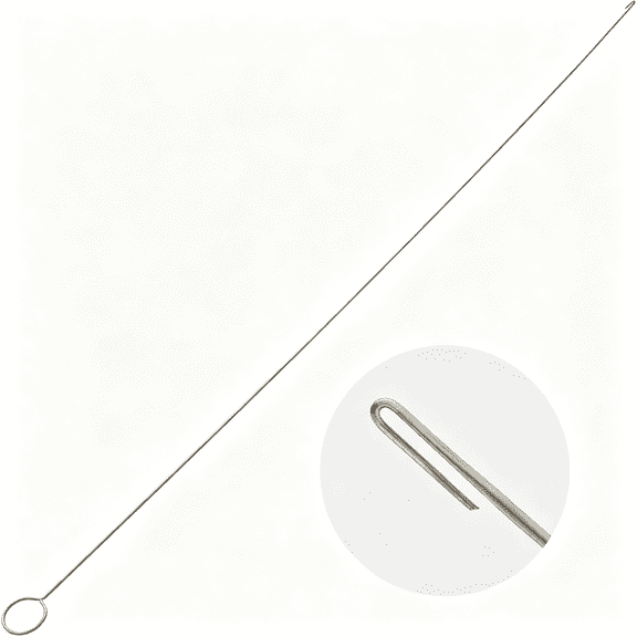 TUWAFE Hook Eye Needle U2013 U2013 10U201D Long Extra Fine Bead Stringing Tool, Quickly and Efficiently Load Beads Onto Cord Beading Needles for Jewelry Making