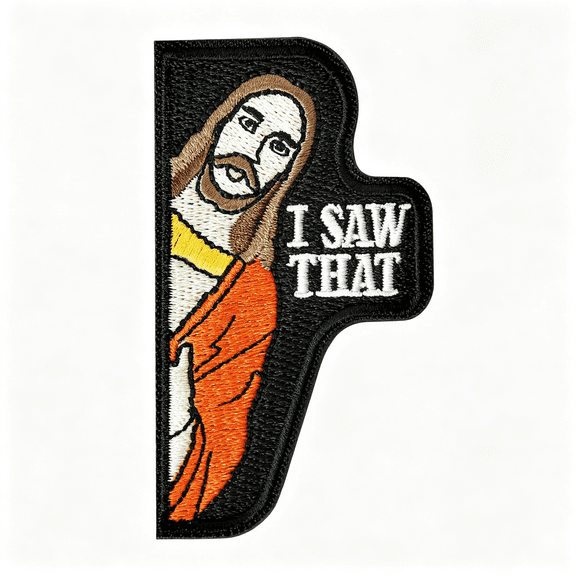 TUWAFE I Saw that Patch,1Pc Hook and Loop Morale Tactical Patch,Funny Embroidered Meme Patches for Backpacks,Vests,Jackets,Jeans,Hats Durable Easy Detach patches for backpacks