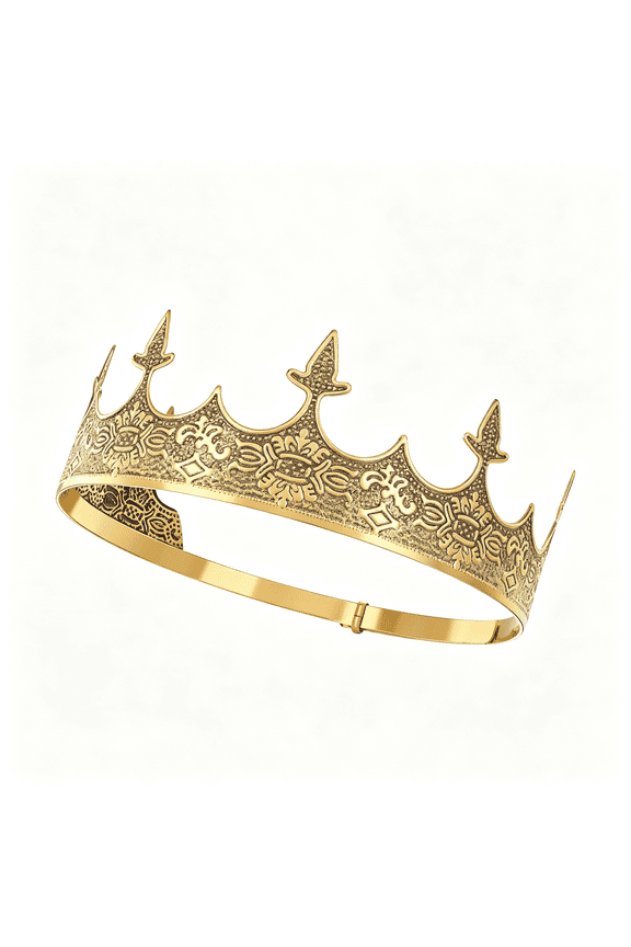 King Crown for Men Metal Royal Hairband for Birthday Prom Party Costume Wedding Halloween Father'S Day for Men Metal King Crown