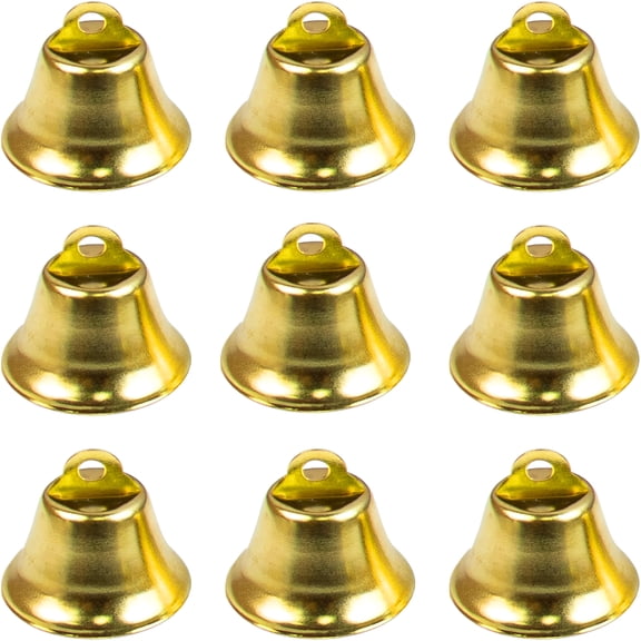 TUWAFE Mini Gold Jingle Bells for Craft Making Wind Chimes and Favor Decorating(60 Pack,26 Mm/1 Inch)