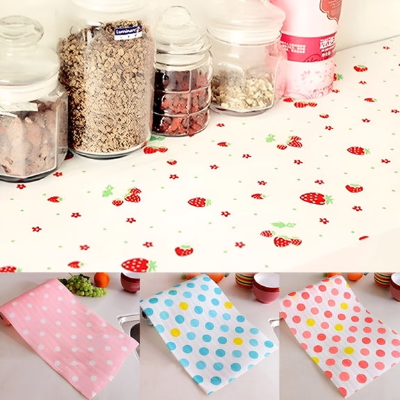 TUWAFE Multi-Function Drawer Shelf Liner Non-Adhesive Paper, Pink Flower 12" X 120" Sheet