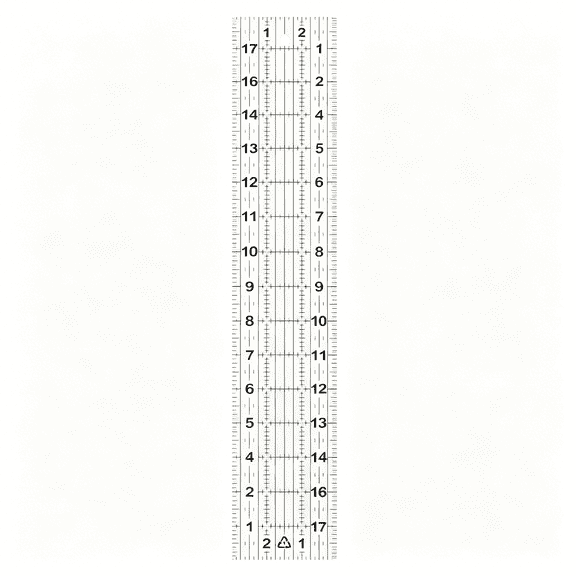 TUWAFE Multipurpose 3X18 Inch Sewing Quilting Ruler, Premium Clear Acrylic Material with Clear Grid Markings, Essential Measuring Tool for Sewing Arts & Crafts