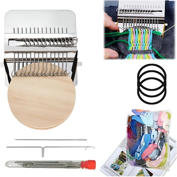 TUWAFE New Knit Patch Kit-Knits Patches Mending Kits, Worn Spots, Mini Portable Patch Set for Beginners and Craft Enthusiasts, and Stubborn Stains Into Beautiful (36 Threads & 9 Needles)