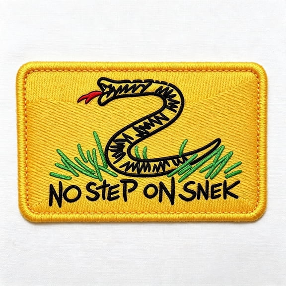 TUWAFE No Step on Snek Embroidered Military Morale Patch | Tactical Vest, Hat, Backpack, Clothes, Gear, Patches for Backpacks Versatile