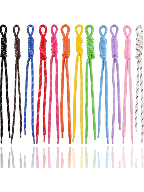 Paracord Keychain Paracord Bag Charm 12Pcs Braided Nylon Rope Durable Bag Charms Keychain Cord for Bag Purse Backpack Handbag