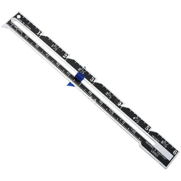 TUWAFE Product Ruler 2 | Product Hand Diy Sewing Seam Gauge Ruler Sliding Gauge Measuring Tool for Precise Seam Alignment and Pattern Drafting, Black, Sewing Ruler & Sewing Accessories