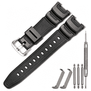 TUWAFE Resin Watch Band Replacement for Casio Sgw-100 Waterproof Sports Watch Strap Waterproof Sports Smart Watch Bands