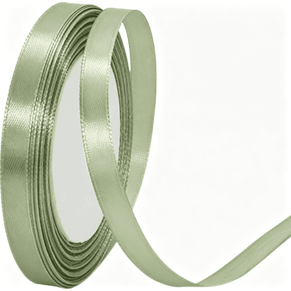 Colour Ribons TUWAFE 25 Yards Sage Green Satin Ribbon 3/8 Inch, Solid - Walmart.com