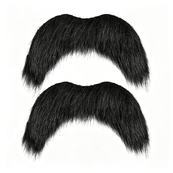 TUWAFE Self Adhesive Fake Mustache Fake Beard Novelty Fake Facial Hair for Costume,Halloween&Festival Party Fake Mustache