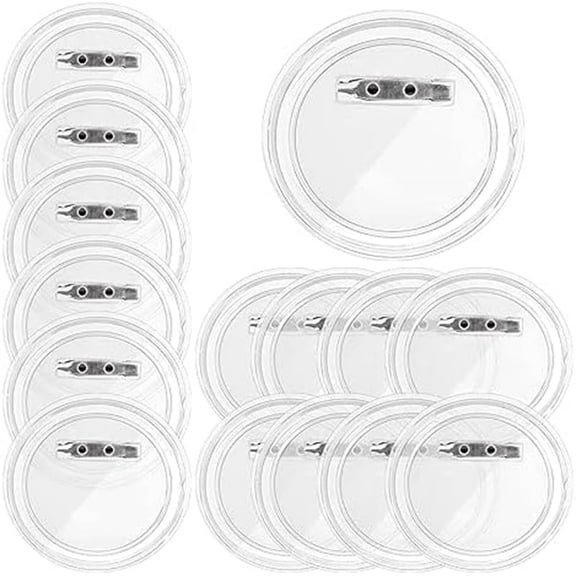 TUWAFE Set of 15 Acrylic Button Pins,Button Pins Make Your Own Picture Designs Badges for Diy Crafts Custom Pin