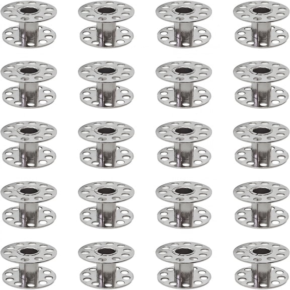 TUWAFE Sewing Machine Bobbins with Case, Pack of 60 Metal Bobbins Class 15 Bobbins Set for Brother, Janome, Singer, Kinds of Sewing Machine
