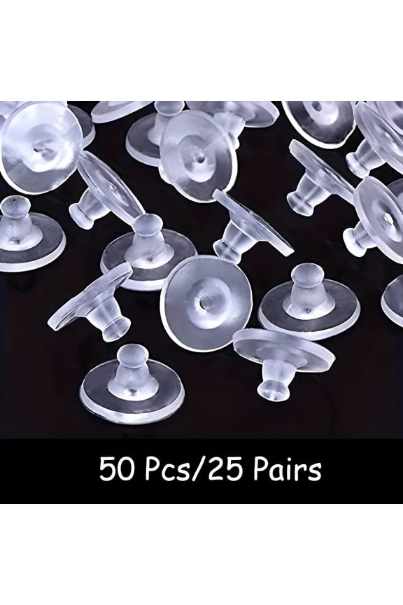 Silicone Hook Earring Backs,Transparent Rubber Safety Stoppers,Suitable for Drop Earrings,Soft Clip Earring Pin Backs Replacement,Earring Backs and Backs