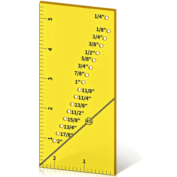 TUWAFE Small Gauge Perforated Resistance Ruler Sewing Ruler Sewing Tool 14X6.35Cm