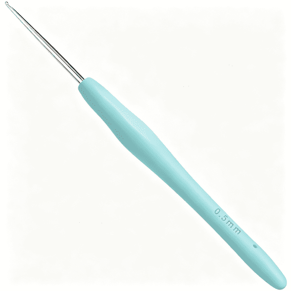 TUWAFE Small Size Crochet Hook Lace Crochet Needle,0.5Mm Crochet Hook,Ergonomic Crochet Hooks,Embroidery Thread Knitting Weaving Tool Micro Crochet Hook(0.5 Mm)
