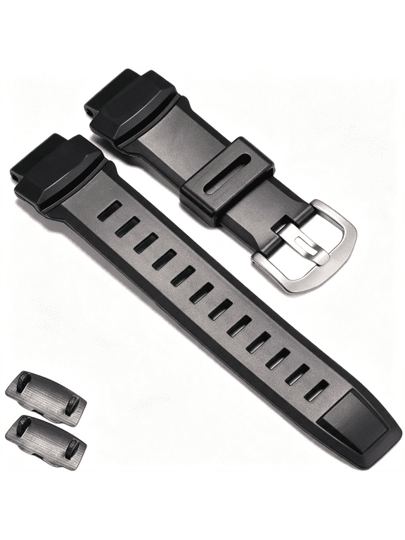 Soft Rubber Strap Replacement for Casio Protrek Prg260 Prg250 Prg550 Prw2500 Prw3500 Men'S Waterproof Sport Resin Strap 18Mm Watch Accessories Soft Rubber Watch Band