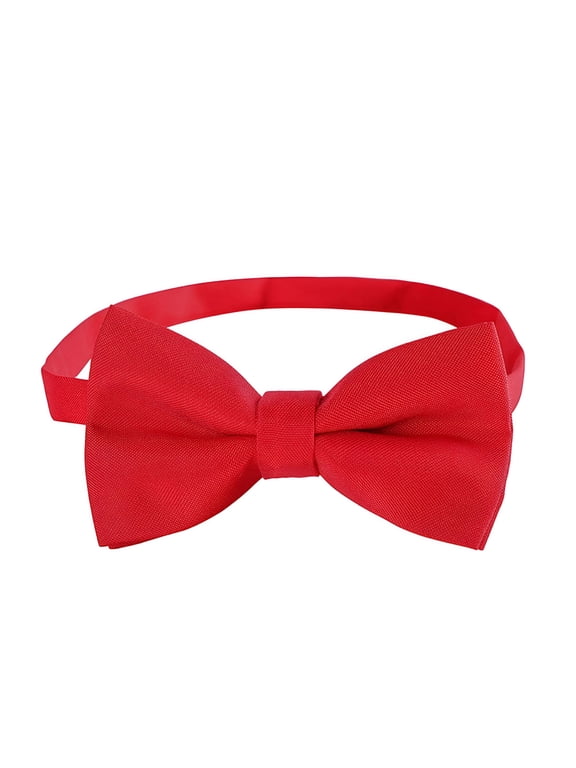 Solid Color Adjustable Bow Tie Red Neck Bow