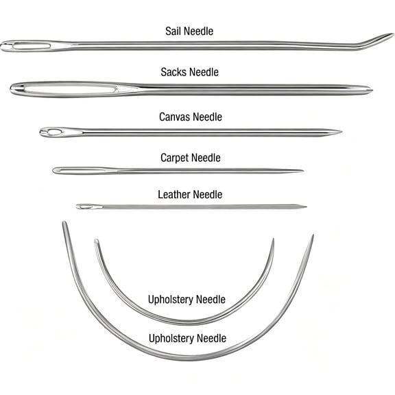 TUWAFE Steel Household Repair Needles,Assorted Steel Needles for Hand Sewing,7 Count