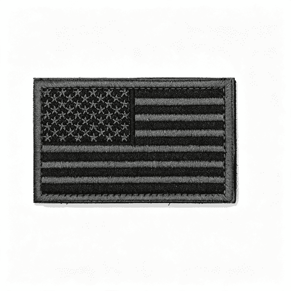 TUWAFE Tactical Black American Flag Patch Premium Embroidered,3.5In - Iron On/Sew on - Stealthy Black Us Flag Patch Iron On,Usa United States Army Marines Military Uniform