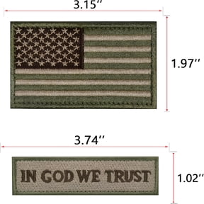 TUWAFE Tactical Morale Patch Embroidery Patch Military Badge Patch Hook and Loop