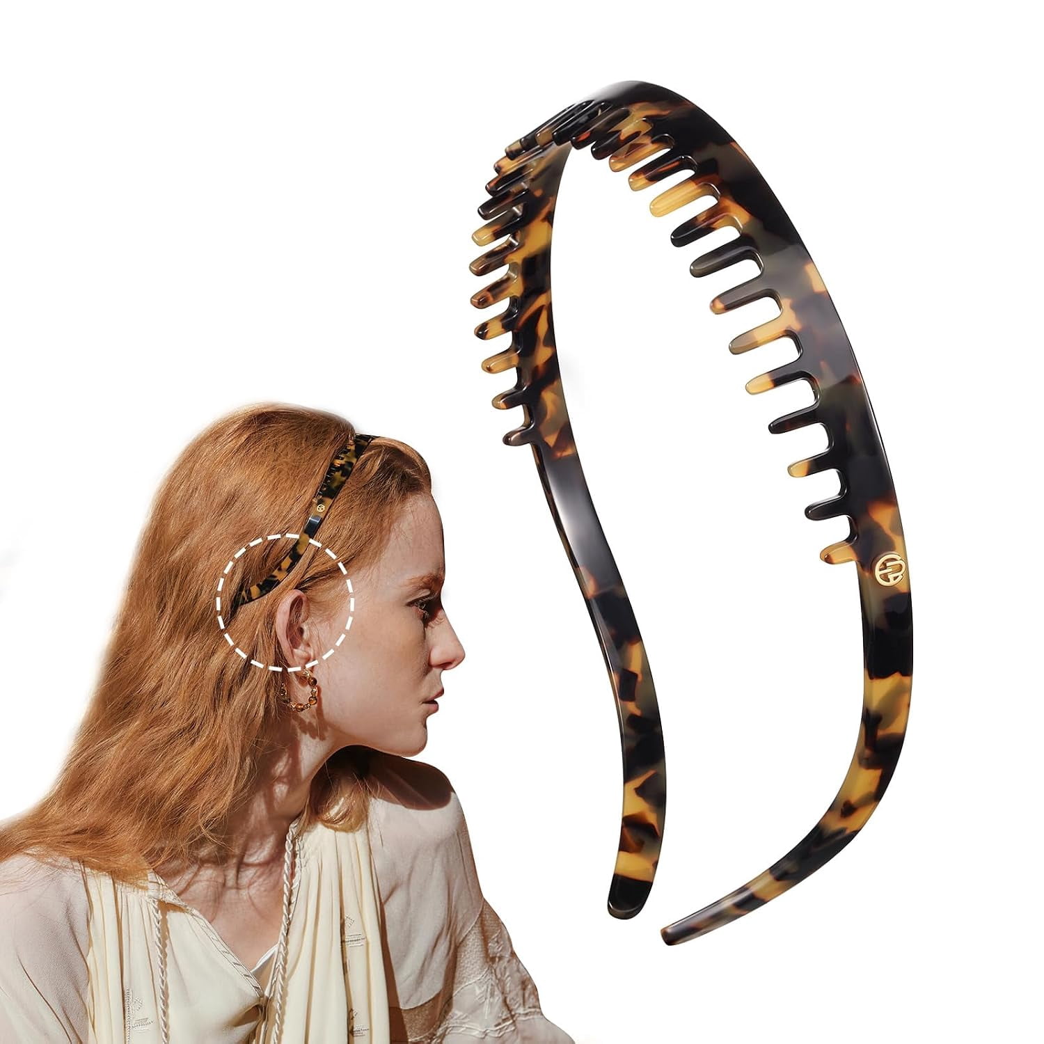 TUWAFE Tortoise Shell Headbands for Women Comb Hair Band for Eyewear ...