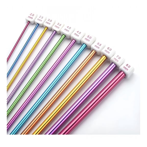 TUWAFE Tunisian Crochet Hooks Set,11 Packs Tunisian Crochet Hook Aluminum Crochet Needle(2Mm To 8Mm)