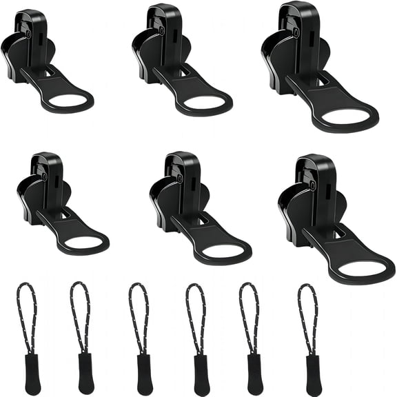TUWAFE Universal Zipper Repair Kit - 3-Size Double-Sided Zippers Slider Replacement with Zipper Pull for Jackets, Luggage, Backpacks & Outdoor Gear | No-Sew Installation