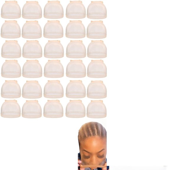 TUWAFE Wig Cap 30 Pcs Wig Caps Invisible Stocking Sheer Caps Set Wig Cap 30 Wig Caps